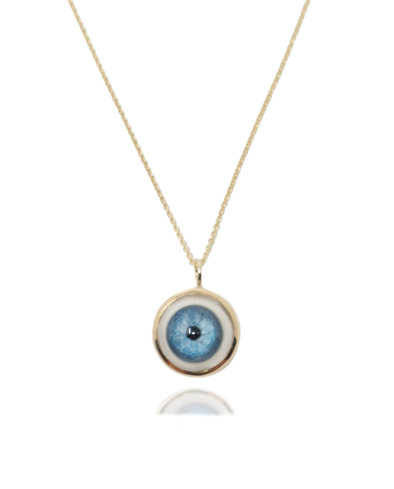 Large 14k Gold Eye Pendant-Fine Jewelry-RhysKelly.com